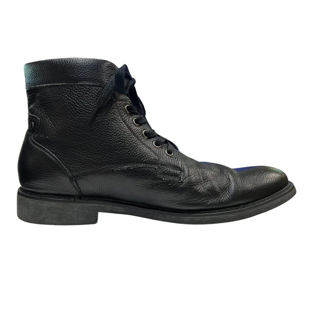 Joe's Men's JF505C33 Black Pebble Leather Lace-Up Ankle Boot  Size 12